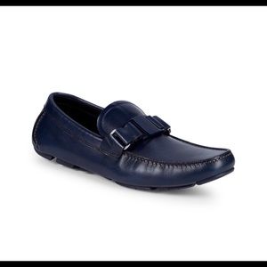 Salvatore Ferragamo Sardegna Leather Blue Loafer